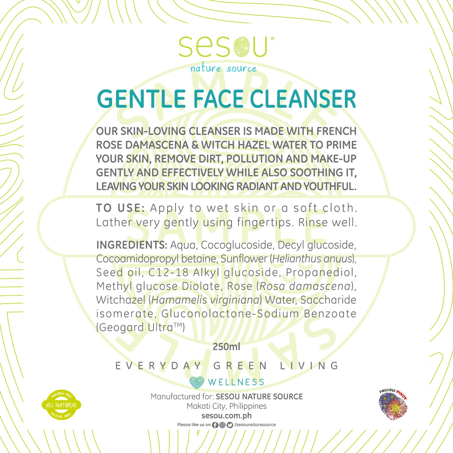 SESOU Nature Source Gentle Face Cleanser 250ml
