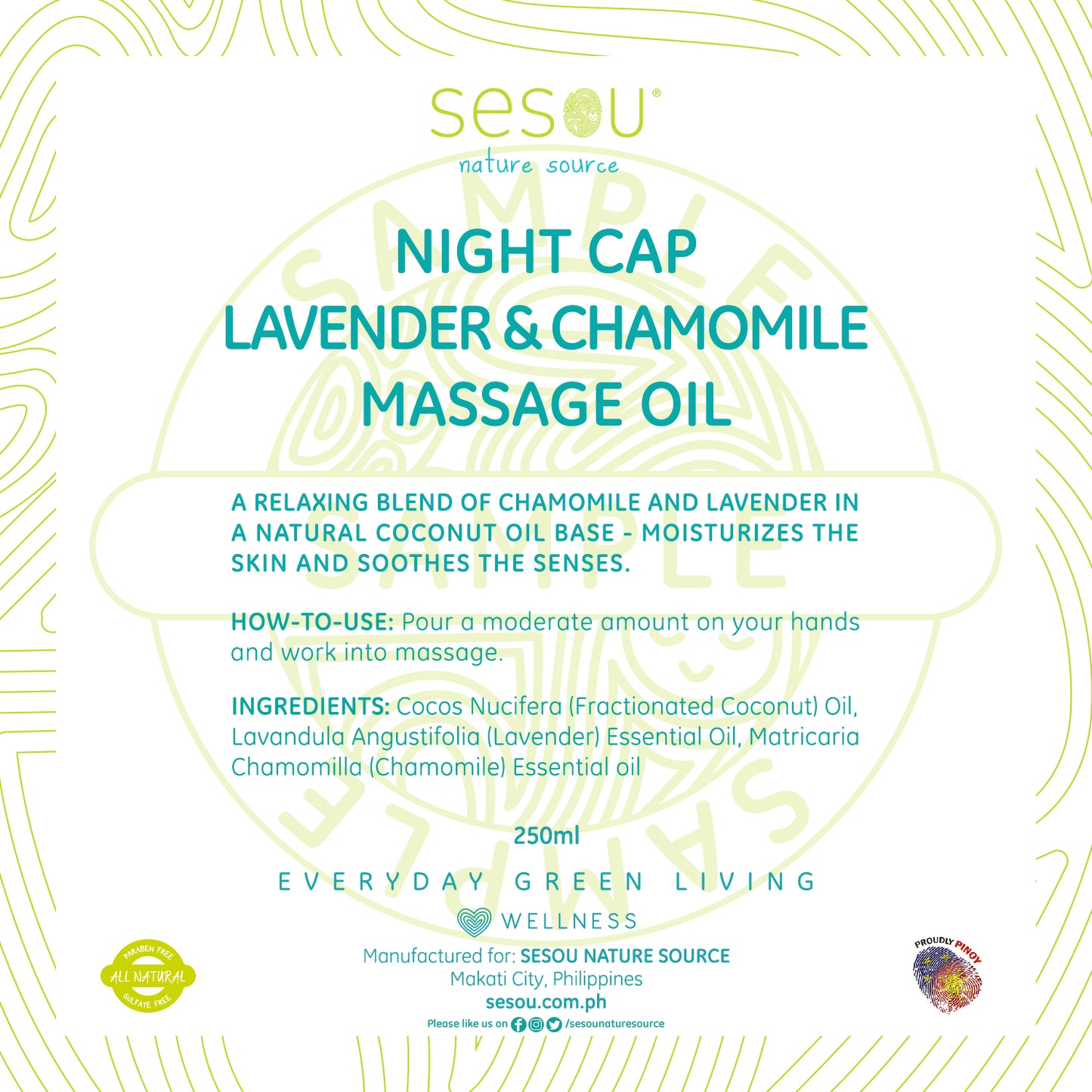 Nightcap Lavender & Chamomile Massage Oil 250ml